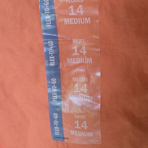 New Womens Lee Flex to Go Shorts Great Color 14 Medium Papaya Summer Ladies - Picture 4 of 16